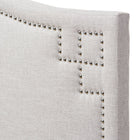 Baxton Studio Aubrey Modern and Contemporary Grayish Beige Fabric Upholstered King Size Headboard - Bedroom Furniture