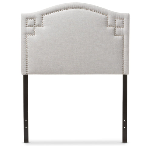 Baxton Studio Aubrey Modern and Contemporary Grayish Beige Fabric Upholstered Twin Size Headboard - Kids Room Furniture