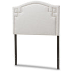 Baxton Studio Aubrey Modern and Contemporary Grayish Beige Fabric Upholstered Twin Size Headboard - Kids Room Furniture