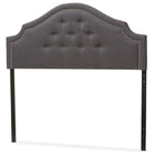 Baxton Studio Cora Modern and Contemporary Dark Grey Fabric Upholstered Full Size Headboard - Bedroom Furniture