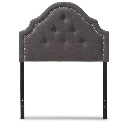 Baxton Studio Cora Modern and Contemporary Dark Grey Fabric Upholstered Twin Size Headboard - Kids Room Furniture