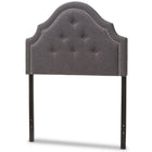 Baxton Studio Cora Modern and Contemporary Dark Grey Fabric Upholstered Twin Size Headboard - Kids Room Furniture