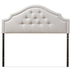 Baxton Studio Cora Modern and Contemporary Grayish Beige Fabric Upholstered King Size Headboard - Bedroom Furniture