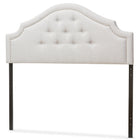 Baxton Studio Cora Modern and Contemporary Grayish Beige Fabric Upholstered Full Size Headboard - Bedroom Furniture