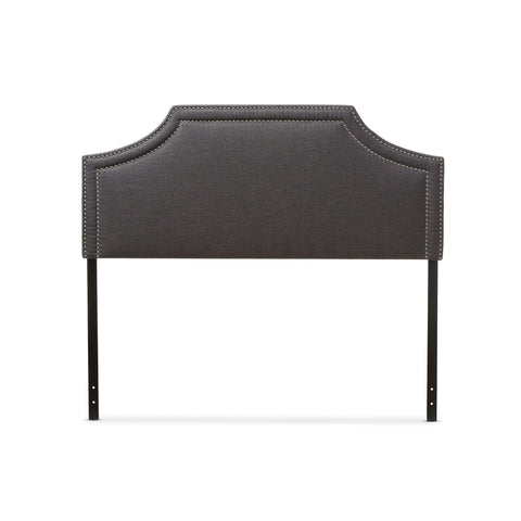 Baxton Studio Avignon Modern and Contemporary Dark Grey Fabric Upholstered Full Size Headboard - Bedroom Furniture