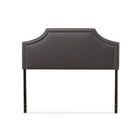 Baxton Studio Avignon Modern and Contemporary Dark Grey Fabric Upholstered King Size Headboard - Bedroom Furniture