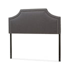 Baxton Studio Avignon Modern and Contemporary Dark Grey Fabric Upholstered King Size Headboard - Bedroom Furniture