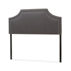 Baxton Studio Avignon Modern and Contemporary Dark Grey Fabric Upholstered Queen Size Headboard - Bedroom Furniture