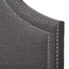 Baxton Studio Avignon Modern and Contemporary Dark Grey Fabric Upholstered Queen Size Headboard - Bedroom Furniture