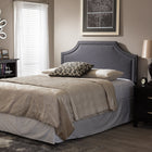 Baxton Studio Avignon Modern and Contemporary Dark Grey Fabric Upholstered Queen Size Headboard - Bedroom Furniture