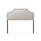 Baxton Studio Avignon Modern and Contemporary Grayish Beige Fabric Upholstered Full Size Headboard - Bedroom Furniture