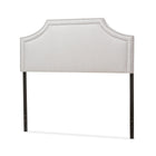 Baxton Studio Avignon Modern and Contemporary Grayish Beige Fabric Upholstered Full Size Headboard - Bedroom Furniture