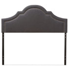 Baxton Studio Rita Modern and Contemporary Dark Grey Fabric Upholstered Full Size Headboard - Bedroom Furniture