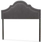 Baxton Studio Rita Modern and Contemporary Dark Grey Fabric Upholstered Full Size Headboard - Bedroom Furniture