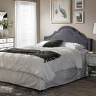 Baxton Studio Rita Modern and Contemporary Dark Grey Fabric Upholstered Full Size Headboard - Bedroom Furniture