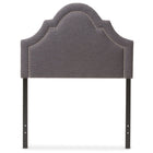 Baxton Studio Rita Modern and Contemporary Dark Grey Fabric Upholstered Twin Size Headboard - Kids Room Furniture