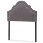 Baxton Studio Rita Modern and Contemporary Dark Grey Fabric Upholstered Twin Size Headboard - Kids Room Furniture