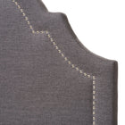 Baxton Studio Rita Modern and Contemporary Dark Grey Fabric Upholstered Twin Size Headboard - Kids Room Furniture