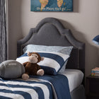 Baxton Studio Rita Modern and Contemporary Dark Grey Fabric Upholstered Twin Size Headboard - Kids Room Furniture