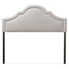 Baxton Studio Rita Modern and Contemporary Grayish Beige Fabric Upholstered Queen Size Headboard - Bedroom Furniture