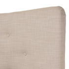 Baxton Studio Hannah Mid-Century Modern Beige Linen Queen Size Platform Bed - Bedroom Furniture