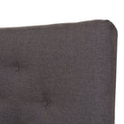 Baxton Studio Hannah Mid-Century Modern Dark Grey Fabric King Size Platform Bed - Bedroom Furniture