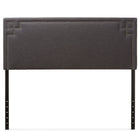 Baxton Studio Geneva Modern and Contemporary Dark Grey Fabric Upholstered Queen Size Headboard - Bedroom Furniture