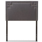 Baxton Studio Geneva Modern and Contemporary Dark Grey Fabric Upholstered Twin Size Headboard - Kids Room Furniture