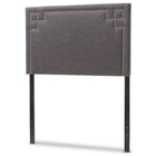 Baxton Studio Geneva Modern and Contemporary Dark Grey Fabric Upholstered Twin Size Headboard - Kids Room Furniture