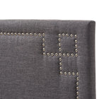 Baxton Studio Geneva Modern and Contemporary Dark Grey Fabric Upholstered Twin Size Headboard - Kids Room Furniture