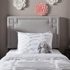 Baxton Studio Geneva Modern and Contemporary Grayish Beige Fabric Upholstered Twin Size Headboard - Kids Room Furniture