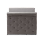 Baxton Studio Swamson Modern and Contemporary Grey Fabric Tufted Twin Size Daybed with Roll-out Trundle Guest Bed - Kids Room Furniture