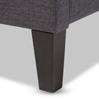 Baxton Studio Lancashire Modern and Contemporary Grey Fabric Upholstered Full Size Bed Frame with Tapered Legs - Bedroom Furniture