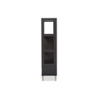 Baxton Studio Kalien Modern and Contemporary Dark Brown Wood Leaning Bookcase with Display Shelves and One Drawer - Living Room Furniture