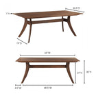 Moes Florence Rectangular Dining Table Small Walnut - Dining Tables