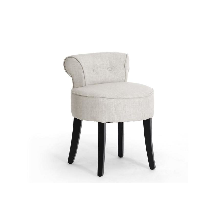 Baxton Studio Millani Beige Linen Modern Lounge Stool - Living Room Furniture