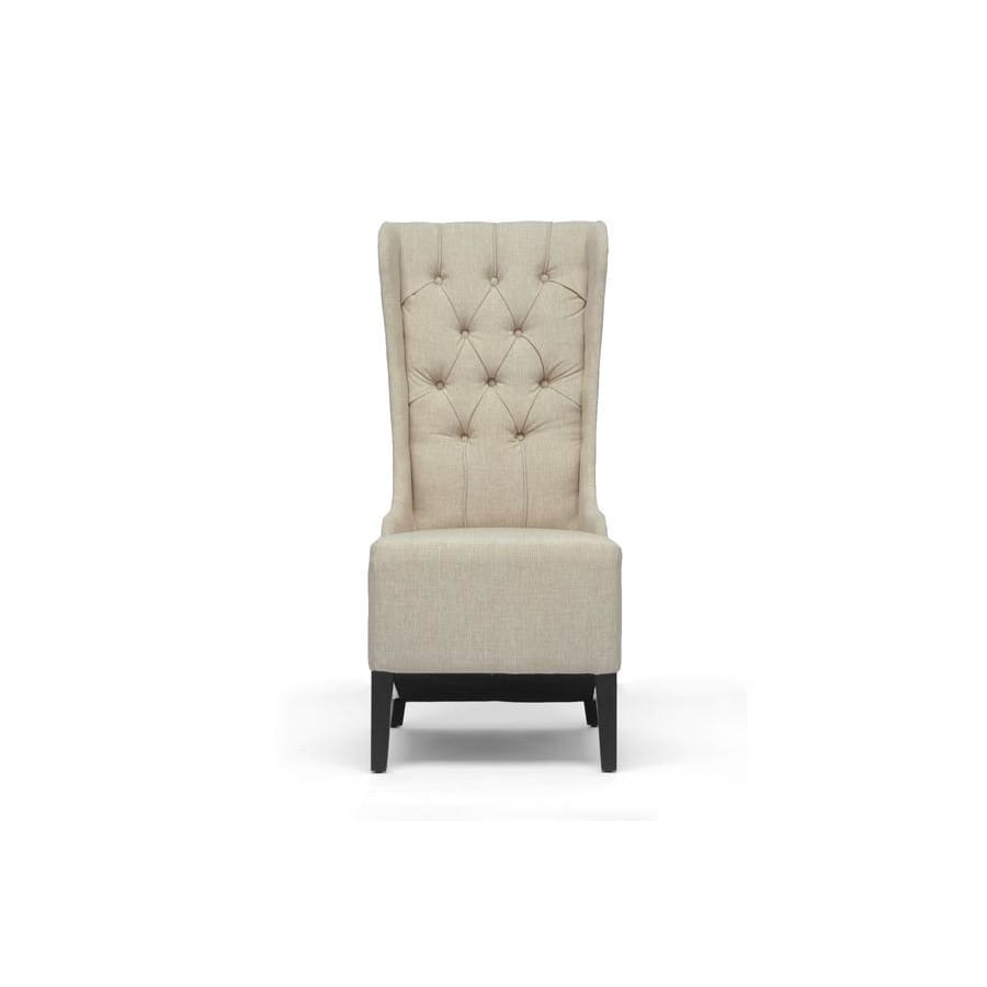 Baxton Studio Vincent Beige Linen Modern Accent Chair - Living Room Furniture