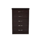 Baxton Studio Colburn Modern and Contemporary 5-Drawer Dark Brown Finish Wood Tallboy Storage Chest - Bedroom Furniture