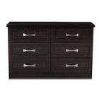 Baxton Studio Colburn Modern and Contemporary 6-Drawer Dark Brown Finish Wood Storage Dresser - Bedroom Furniture