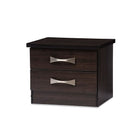 Baxton Studio Colburn Modern and Contemporary 2-Drawer Dark Brown Finish Wood Storage Nightstand Bedside Table - Bedroom Furniture