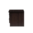 Baxton Studio Colburn Modern and Contemporary 2-Drawer Dark Brown Finish Wood Storage Nightstand Bedside Table - Bedroom Furniture