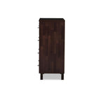 Baxton Studio Maison Modern and Contemporary Oak Brown Finish Wood 4-Drawer Storage Chest - Bedroom Furniture