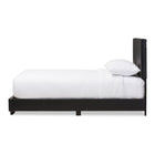 Baxton Studio Atlas Modern and Contemporary Black Faux Leather Full Size Platform Bed - Kids Room Furniture