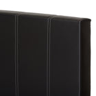 Baxton Studio Atlas Modern and Contemporary Black Faux Leather Full Size Platform Bed - Kids Room Furniture
