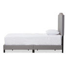 Baxton Studio Benjamin Modern and Contemporary Grey Fabric Upholstered Twin Size Arched Bed with Nail Heads - Kids Room Furniture