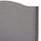 Baxton Studio Benjamin Modern and Contemporary Grey Fabric Upholstered Twin Size Arched Bed with Nail Heads - Kids Room Furniture