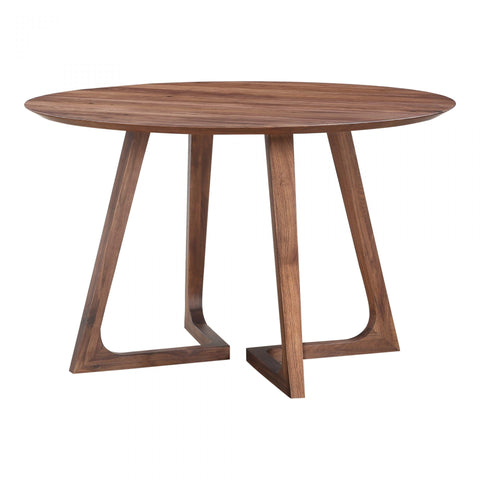 Moes Godenza Dining Table Round Walnut - Dining Tables