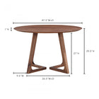 Moes Godenza Dining Table Round Walnut - Dining Tables