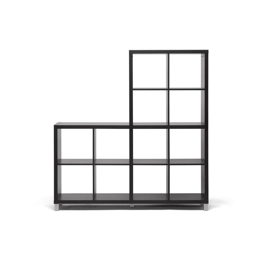 Baxton Studio Sunna Dark Brown Modern Cube Shelving Unit - Living Room Furniture