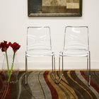 Baxton Studio Lino Transparent Clear Acrylic Dining Chair - Dining Room